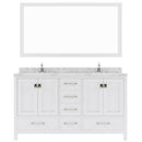 Modern Fittings Caroline Avenue 60" Double Bath Vanity with Cultured Marble Quartz Top and Round Sinks