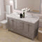 Modern Fittings Caroline Avenue 60" Double Bath Vanity with Cultured Marble Quartz Top and Square Sinks