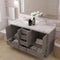 Modern Fittings Caroline Avenue 60" Double Bath Vanity with Cultured Marble Quartz Top and Square Sinks