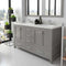 Modern Fittings Caroline Avenue 60" Double Bath Vanity with Quartz Top and Round Sinks