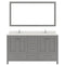 Modern Fittings Caroline Avenue 60" Double Bath Vanity with Quartz Top and Round Sinks