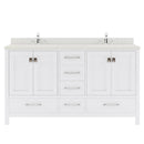 Modern Fittings Caroline Avenue 60" Double Bath Vanity with Quartz Top and Round Sinks