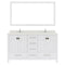 Modern Fittings Caroline Avenue 60" Double Bath Vanity with Quartz Top and Round Sinks