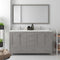 Modern Fittings Caroline Avenue 60" Double Bath Vanity with Quartz Top and Square Sinks Faucets