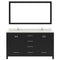 Modern Fittings Caroline Avenue 60" Double Bath Vanity with Quartz Top and Square Sinks