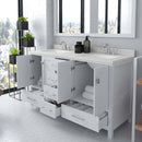 Modern Fittings Caroline Avenue 60" Double Bath Vanity with Quartz Top and Square Sinks