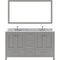 Modern Fittings Caroline Avenue 60" Double Bath Vanity with Marble Top and Round Sinks