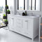 Modern Fittings Caroline Avenue 60" Double Bath Vanity with Marble Top and Round Sinks