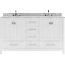 Modern Fittings Caroline Avenue 60" Double Bath Vanity with Marble Top and Round Sinks