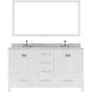 Modern Fittings Caroline Avenue 60" Double Bath Vanity with Marble Top and Round Sinks