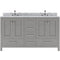 Modern Fittings Caroline Avenue 60" Double Bath Vanity with Marble Top and Square Sinks