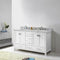 Modern Fittings Caroline Avenue 60" Double Bath Vanity with Marble Top and Square Sinks