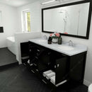 Modern Fittings Caroline Avenue 72" Double Bath Vanity with Calacatta Quartz Top and Round Sinks