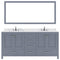 Modern Fittings Caroline Avenue 72" Double Bath Vanity with Calacatta Quartz Top and Square Sinks