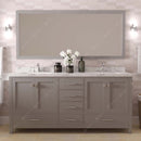 Modern Fittings Caroline Avenue 72" Double Bath Vanity with Cultured Marble Quartz Top and Round Sinks