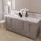 Modern Fittings Caroline Avenue 72" Double Bath Vanity with Cultured Marble Quartz Top and Round Sinks Faucets 