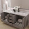 Modern Fittings Caroline Avenue 72" Double Bath Vanity with Cultured Marble Quartz Top and Round Sinks