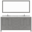 Modern Fittings Caroline Avenue 72" Double Bath Vanity with Cultured Marble Quartz Top and Round Sinks