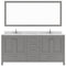 Modern Fittings Caroline Avenue 72" Double Bath Vanity with Cultured Marble Quartz Top and Round Sinks