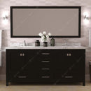 Modern Fittings Caroline Avenue 72" Double Bath Vanity with Cultured Marble Quartz Top and Round Sinks