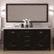 Modern Fittings Caroline Avenue 72" Double Bath Vanity with Cultured Marble Quartz Top and Round Sinks Faucets 