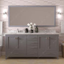 Modern Fittings Caroline Avenue 72" Double Bath Vanity with Cultured Marble Quartz Top and Round Sinks