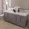 Modern Fittings Caroline Avenue 72" Double Bath Vanity with Cultured Marble Quartz Top and Round Sinks Faucets 