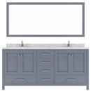 Modern Fittings Caroline Avenue 72" Double Bath Vanity with Cultured Marble Quartz Top and Round Sinks