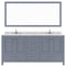 Modern Fittings Caroline Avenue 72" Double Bath Vanity with Cultured Marble Quartz Top and Round Sinks