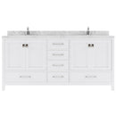 Modern Fittings Caroline Avenue 72" Double Bath Vanity with Cultured Marble Quartz Top and Round Sinks