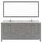 Modern Fittings Caroline Avenue 72" Double Bath Vanity with Cultured Marble Quartz Top and Square Sinks Faucets