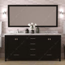 Modern Fittings Caroline Avenue 72" Double Bath Vanity with Cultured Marble Quartz Top and Square Sinks