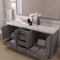 Modern Fittings Caroline Avenue 72" Double Bath Vanity with Cultured Marble Quartz Top and Square Sinks