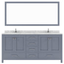 Modern Fittings Caroline Avenue 72" Double Bath Vanity with Cultured Marble Quartz Top and Square Sinks