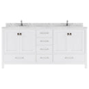 Modern Fittings Caroline Avenue 72" Double Bath Vanity with Cultured Marble Quartz Top and Square Sinks