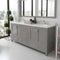 Modern Fittings Caroline Avenue 72" Double Bath Vanity with Quartz Top and Round Sinks