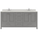 Modern Fittings Caroline Avenue 72" Double Bath Vanity with Quartz Top and Round Sinks