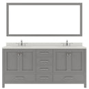 Modern Fittings Caroline Avenue 72" Double Bath Vanity with Quartz Top and Round Sinks