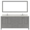 Modern Fittings Caroline Avenue 72" Double Bath Vanity with Quartz Top and Round Sinks Faucets