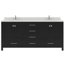 Modern Fittings Caroline Avenue 72" Double Bath Vanity with Quartz Top and Round Sinks