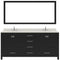 Modern Fittings Caroline Avenue 72" Double Bath Vanity with Quartz Top and Round Sinks