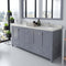 Modern Fittings Caroline Avenue 72" Double Bath Vanity with Quartz Top and Round Sinks Faucets