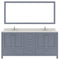 Modern Fittings Caroline Avenue 72" Double Bath Vanity with Quartz Top and Round Sinks