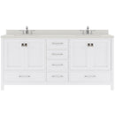 Modern Fittings Caroline Avenue 72" Double Bath Vanity with Quartz Top and Round Sinks