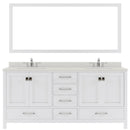 Modern Fittings Caroline Avenue 72" Double Bath Vanity with Quartz Top and Round Sinks