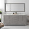 Modern Fittings Caroline Avenue 72" Double Bath Vanity with Quartz Top and Square Sinks