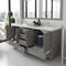 Modern Fittings Caroline Avenue 72" Double Bath Vanity with Quartz Top and Square Sinks Faucets