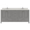 Modern Fittings Caroline Avenue 72" Double Bath Vanity with Quartz Top and Square Sinks