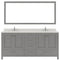 Modern Fittings Caroline Avenue 72" Double Bath Vanity with Quartz Top and Square Sinks