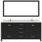 Modern Fittings Caroline Avenue 72" Double Bath Vanity with Quartz Top and Square Sinks